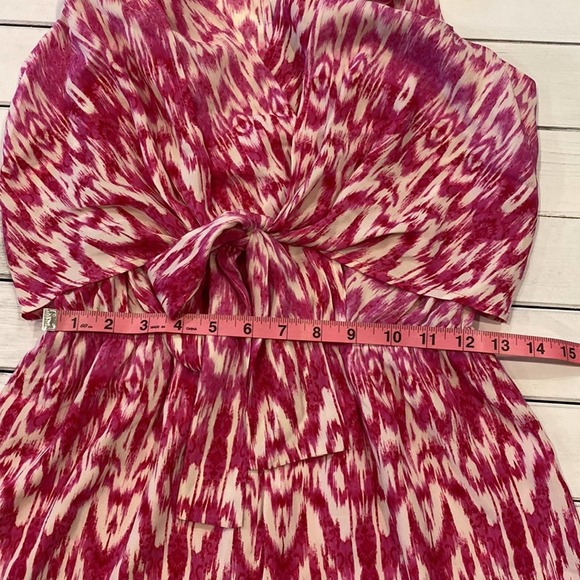 AQUA TIE FRONT SURPLICE ROMPER S NWT - Picture 12 of 16